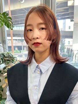 マルケ ドゥ マッシュ(MaruQuee de mashu) オレンジブラウン/透明感カラー/顔まわりカット/大阪/梅田