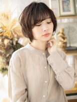 カバーヘア ブリス 戸田公園西口店(COVER HAIR bliss)&nbsp;斜めバングレイヤーショートボブパーマh4戸田公園20代30代40代!