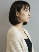 20代30代40代◎前下がりボブ/ストレート/暗髪グレージュ高崎