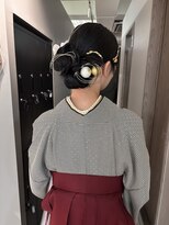 ポノ(po_no) 胡蝶蘭リボンアレンジカチモリ卒業式袴着付けヘアセット