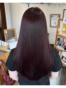 ラピス 福岡天神店(Lapis) 10代・20代/ブリーチ/春夏トレンドカラー/暖色/ボルドーカラー