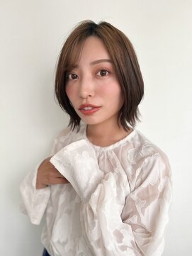 カバーヘア ブリス 上尾西口店(COVER HAIR bliss) くびれボブ/ココアベージュ/透明感春カラーブリーチなしp上尾
