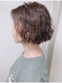 【morio原宿】前髪なしボブ　フレンチボブ　外国人風パーマ