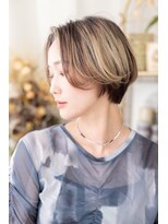 ENOAhair&spabyCOVERHAIR【ショート/白髪染め ぼかし/ヘッドスパ】【10/1開店(予定)】&nbsp;30代40代秋の白髪ぼかしハイライトショート