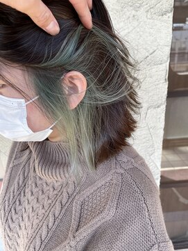 リー ヴィータ 上新庄(Lee Vita) インナーミントグリーン　簡単アレンジ