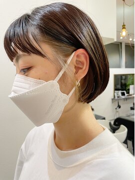 グーフィートーキョー 銀座(Goofy Tokyo) ボブ/イヤリングカラー/アイボリー/ベージュ/インナーカラー