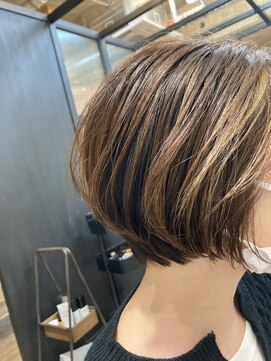 ハレヘアー ホーム(Hale hair home) ナチュラルボブ×ハイライト / 髪質改善カラー