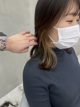 ロンドルーチェ 心斎橋(Lond luce) ダークアッシュ/ミディアムレイヤーカット［髪質改善/縮毛矯正］