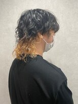 リアイス(Re:ICE) メンズインナーウルフカットブリーチスパイラルパーマ