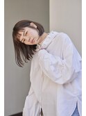 30代40代大人可愛いハイライトボブ☆山之内