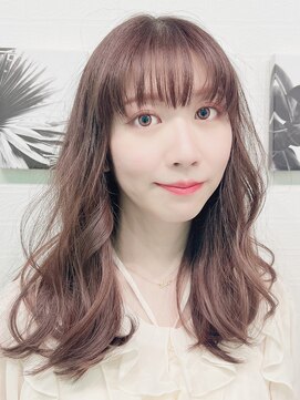 ドライブアンドビジョン 池袋(Drive&Vision) レッドブラウンハッシュカットフルバング似合わせカット前髪