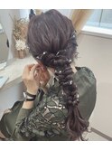 大人気編みおろし♪銀箔アレンジ♪