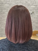 ジェービーヘア 稲毛(jb hair)&nbsp;大人ボブ/白髪ぼかしハイライト/ピンク系カラー/大人かわいい
