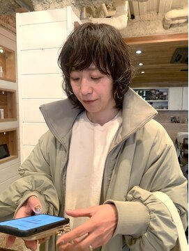 ラレイ ハラジュク(Lalei harajuku) ミディアムレイヤー×ニュアンスパーマ/ウルフヘア