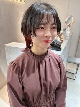 サンド 池袋 2nd(sand) ショートウルフ#インナーカラー#イヤリングカラー#レイヤー