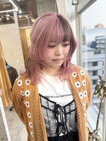 ラニヘアサロン(lani hair salon)&nbsp;ピンクカラー/ブロックカラー/デザイン/ブラウン/ブリーチ