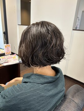 アンシャンテ(ENCHANT) 前下がりボブのパーマ(2ヶ月後)