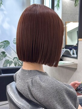 ラフ 立川(Laff) 20代30代/縮毛矯正/切りっぱなし/ボブ/ぱつっとボブ/アッシュ