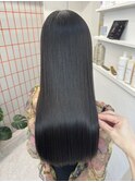 韓国 くびれロング レイヤー ワンホンヘア 小顔前髪