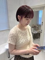 グラッド(glad)&nbsp;ワインレッドカラー×タイトボブ