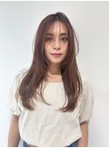 韓国風ロングヘア　ワンカールレイヤー