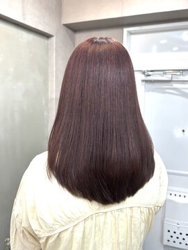 ファビ 渋谷(Fab) くびれヘア/暗めカラー/アプリコットオレンジ/縮毛矯正