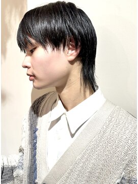 ルエ(rue) 黒髪ラウンドマッシュウルフ