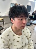 波巻きツイストスパイラルパーマ/フェザーパーマ/眉毛/メンズ