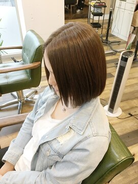 ヘアデザインメリー(hair design Merry) 切りっぱなしボブ♪×ボリュームダウン【朝時間がないあなたへ】