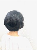 大人かわいい/無造作パーマ/ショートボブ/30代40代50代/小顔