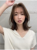 RIKA大人ガーリー王道レイヤースタイル韓国前髪カット