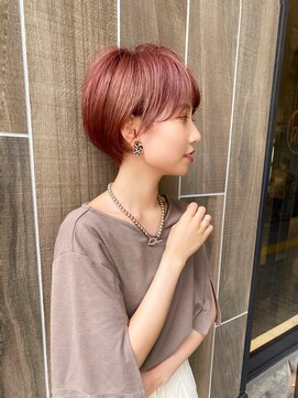 ワン バイ ジエクト(One by The Ect) マッシュショート×ボブショート×暖色系カラー×シースルー前髪