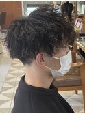 □かき上げ ニュアンスマッシュ サイドパートツイストスパイラル