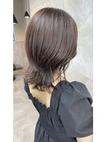 ドゥマン(Demain)&nbsp;モテ髪大人可愛い外ハネボブペールベージュセクションカラー