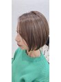 ヘアルーム クオーレ(hair room Cuore)&nbsp;細かいハイライト入りボブですスタイリング楽ちんです