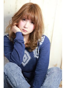 アディクト イースト 東陽町東口(addict EAST) レイヤーウェーブ＿チョコブラウン＿セミロング［東陽町］