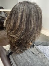 リンク(Link) ウルフ/レイヤー/ハイライト/大人ヘア/ベージュ/平塚/大人