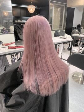 ペレ 栄店(PELE) デザインカラー/レイヤーカット/ウェットヘア/オリーブベージュ