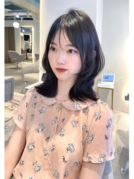 マインバイアフロートギンザ(MYNE by AFLOAT GINZA) ◎レイヤーカットボブシースルーバング／髪質改善カラー薄め前髪