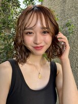 メゾンアクア 表参道(Maison ACQUA)&nbsp;＋ウェーブミディアム似合わせカットメルティーカラーボブパーマ