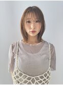  透明感カラー ボブ ショート カラー ブリーチ&ダブルカラ