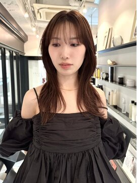 シータ(sheta) 【表参道sheta/中澤】小顔レイヤーカット黒髪ワンレンネビージュ