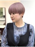マッシュショート/ペールピンク