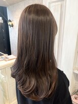 キャアリー(Caary)&nbsp;福山美容室Caaryくすみカラーアッシュベージュ艶カラー20代30代