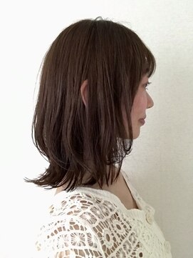 ルッソリベラ 池袋(Lusso libera) アッシュブラック/エアウェーブパーマ/大人かわいい