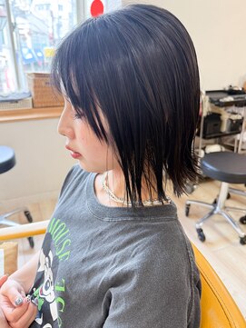 モリオ フロム ロンドン 成増店 【morio成増/児玉】切りっぱなしボブ 外ハネ 黒髪