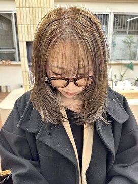 パークレーン アイス イヴェン(park lane ICI yeven) オリーブグレージュラベンダーカラーくすみベージュブリーチ