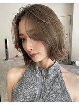 ロシェ 横浜店(loche)&nbsp;韓国風前髪ボブ×イメチェンレイヤーカット×ピンクベージュ横浜