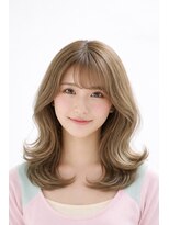 チャチャブラン(cha-cha Blanc)&nbsp;愛されベージュくびれミディくびれレイヤーコガオヘア柔らか質感