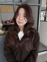 エトワ 中央店(etoi)&nbsp;大分ハッシュカット韓国ヘアレイヤーカットかきあげおもめロング